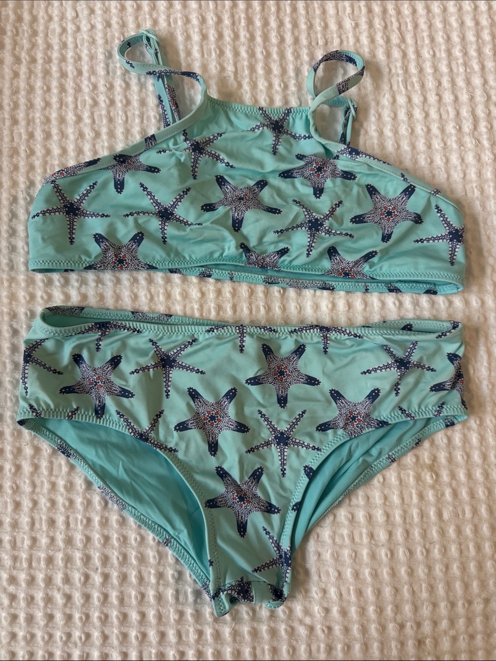 Vilebrequin Aqua Starfish Print Girls Bikini Set